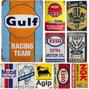 Vintage Oil Racing Signs